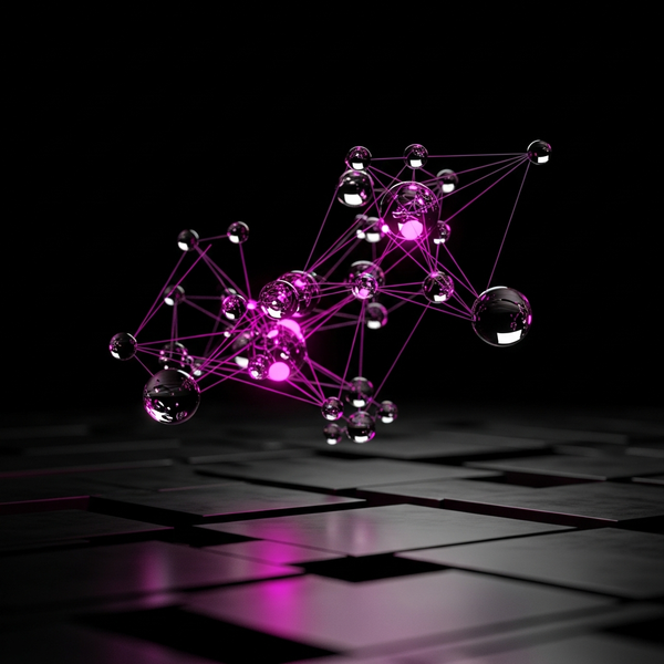 Rappresentazione astratta e minimale della rete di connessioni delle API di Shopify per la gestione nativa dei regali nel carrello.